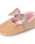 أحذية حديثي الولادة أحذية أطفال بنات أحذية PU مقاومة للانزلاق Bowknot Classic Princ