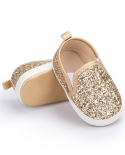 נעלי תינוק חדשות נעלי ילדה לתינוק פלאש שמלת זהב כותנה רכה סוליה רכה נעלי עריסה לפעוט נעליים ראשונות הליכון מוקסינים