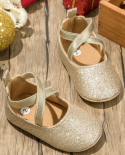 נעלי תינוקות חדשות נעלי תינוקות נעלי ילדה בלינג נסיכה זהב נעלי פעוטות נגד החלקה סוליית גומי שטוחה תינוקות בני יומם הראשונים הולכ