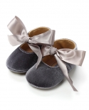 נעלי תינוקות שזה עתה נולדו נעלי תינוקות נערות ראשון הליכון pu princess סרט שמלת קשת נעלי שמלת סוליית גומי נגד החלקה נעלי עריסה ל