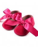  Newborn Baby Girls Shoes First Walker Pu Princess Bowknot Ribbon Dress