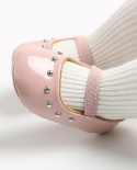 נעלי תינוק נעלי ילדה נעלי שמלת ניטים נעלי גומי סוליית ללא החלקה הליכונים ראשונים יילוד פעוט 0 שנתיים עריסה sh