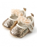 נעלי תינוקות חדשות נעלי תינוקות נעלי שמלה נוצצות רקומות לתינוקות רכות נגד החלקה prewalkers מוקסינים ניובורן 12 c