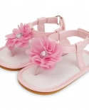  Baby Girl  Shoes Boy Sandals Toddler Infant New Pu Soft Sole Riband Fl