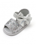 נעלי תינוקות לתינוק סנדלי קיץ לילדה עור בלינג בוהק בוהק קשת נגד החלקה סוליית כותנה לתינוק תינוק ראשון מיטת הליכון