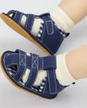 أحذية أطفال صيفية صيفية من القماش الرجعي صنادل أطفال مضادة للانزلاق من المطاط الناعم