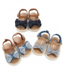  Infant Baby Shoes Girl Flats Sandals Soft Sole Anti Slip Summer Bowkno