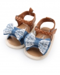 Infant Baby Shoes Girl Flats Sandals Soft Sole Anti Slip Summer Bowkno