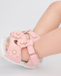 wummer תינוקת סנדלי תינוק נעלי סקוטש עור עקב שטוח פרחים נגד החלקה גומי רך יילודים ראשונים הולכים תינוק