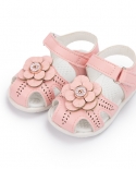 Wummer طفلة صنادل أحذية أطفال فيلكرو جلد كعب مسطح زهور