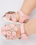  Baby Girl Sandals Summer Garden Sandals Flower Pu Baby Shoes Cotton Fl
