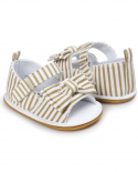  2022 New Baby Girl Shoes Bowknot Love Striped Antislip Soft Rubber Sol