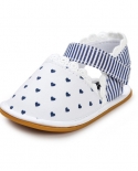 2022 nuevos zapatos de bebé niña Bowknot Love a rayas antideslizante Sol de goma suave