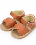 סנדלים לתינוקת נעלי תינוק נעלי תינוק שטוחות סוליית עור גומי נגד החלקה הליכון ראשון סנדלים לפעוטות סנדלים לילדה נעלי עריסה su