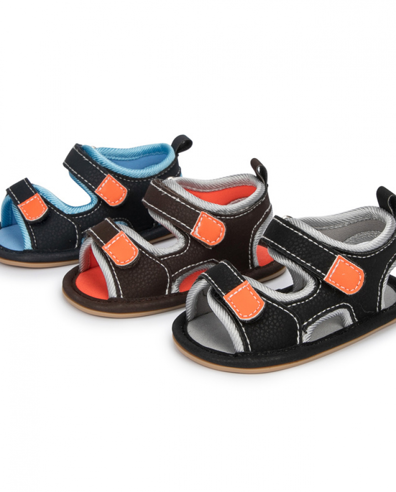 נעלי ילד לתינוקות נעלי קיץ סנדלי pu אנטי החלקה סוליית גומי שטוחה נעליים שטוחות יילוד ראשון נעלי עריסה נעלי תינוק 0 18