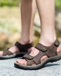 2022 موضة جديدة الصيف الترفيه شاطئ الرجال أحذية جلدية عالية الجودة S