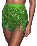  Wsevypo  Sequins Tassels Skirts Summer Beach Party Street Women Lace U