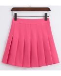  New Spring High Waist Ball Pleated Skirts Harajuku Denim Skirts Solid 