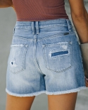  2022 Summer Womens Casual Vintage Denim Shorts Button Shorts Skinny St