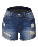  2022 New Summer Casual Stretch Jeans Shorts Women Pocket Hot Pants   S