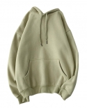  Women Mens Hoodie Sweatshirts Fashion Solid Color Pockets Pullovers L