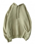  Women Mens Hoodie Sweatshirts Fashion Solid Color Pockets Pullovers L