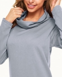  Women Sweatshirt Long Sleeves Stretchy Autumn Female Knit Hoodies Soft