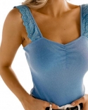  Summer  Women Trim Vest Slims Fit Solid Color Backless Sleeveless Flor