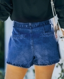  2022 Summer New Womens Denim Shorts Streetwear  Fashion With Belt Wom