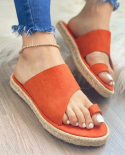  2022 Plus Size 43 Casual Flat Sandals Pinch Toe Slippers For Women Sum