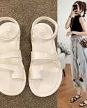  Flat Sandals For Women 2022 Summer New Pinch Toe Soft Bottom Open Toe 