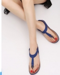  2022 New Fashion Sandals  Clip Toe Flat Sandal Woman Metal Decoration 