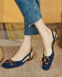  2022 New Summer Fashion Womens Sandals Square Toe Flat Shoes Personal