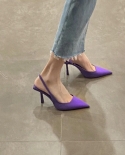  2022 New Fashion  Candy Colorswomen Pumps Slingback Summer Sandals Poi