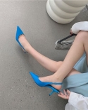  2022 New Fashion  Candy Colorswomen Pumps Slingback Summer Sandals Poi