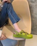  2022 Summer New Women Sandals Platform Leather Ladies Sandals Comforta