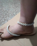  2022 Ladies Summer Flat Sandals Sweet Boho Pearl Decoration Sandals Le