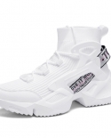  Hightop Socks Shoes Chunky Sneakers Men White Trend Street Light Sport