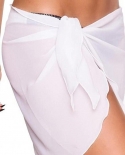  Style Women Solid Pareo Beach Bikini Cover Up Wrap Skirt Sarong Beachw
