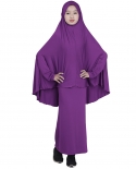  2pcs Hijab Dress Abaya Muslim Dress Dubai Girl Jilbabs Abayas Saudi Ar