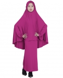 2 قطعة فستان حجاب عباية فستان مسلم دبي فتاة جلباب عبايات سعودية Ar