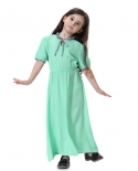 Vêtements pour enfants musulmans filles Abaya robe de fille musulmane enfants Abaya Midd
