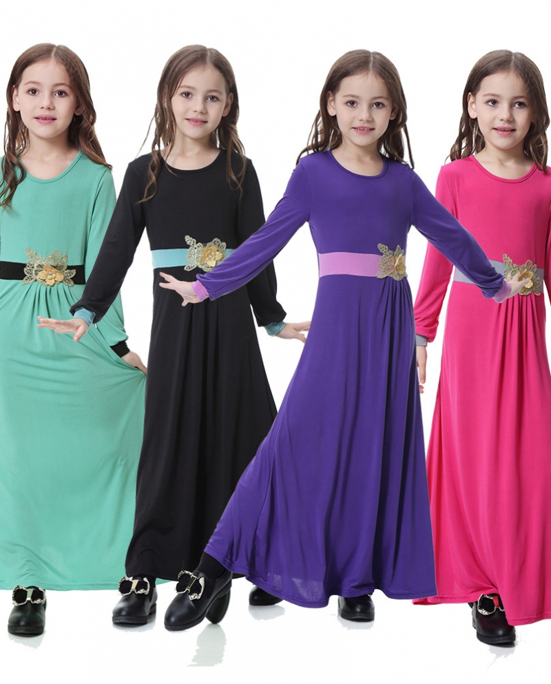عباية أطفال عربية جديدة دبي قفطان فستان إسلامي عبايات تركية إسلامية
