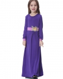  New Arabic Kids Abaya Dubai Kaftan Muslim Dress Abayas Turkish Islamic