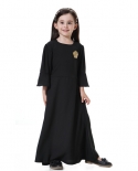  Arabic Kids Abaya Dubai Kaftan Muslim Long Dress Turkish Islamic Solid