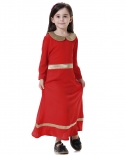  New Kids Abaya Dubai Kaftan Muslim Long Dress Turkish Islamic Solid Dr