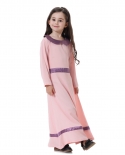 Nouveaux enfants Abaya Dubai Kaftan musulman longue robe turc islamique solide Dr