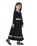 New Kids Abaya Dubai Kaftan Muçulmano Vestido Longo Turco Islâmico Sólido Dr