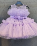שמלות נסיכה לילדה חתונה קיץ גזה מסיבה אלגנטית תינוקת