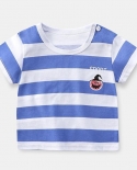 Camiseta de manga corta para bebés, niños y niñas, novedad de verano, camiseta para niños pequeños C